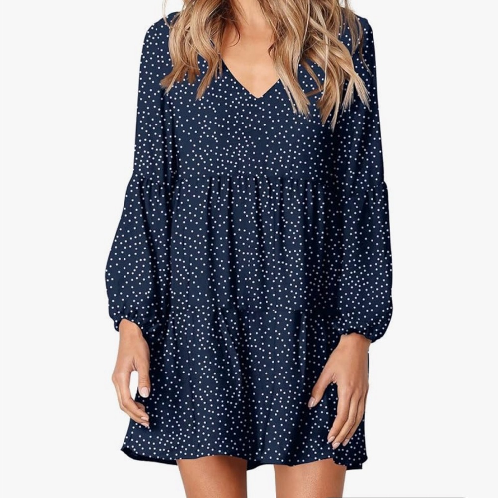 Polka Dot Navy Dress